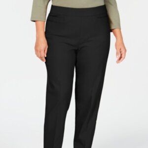 Alfred Dunner Plus Classic Allure Tummy Control Pull-On Pants - Black - Size 22W